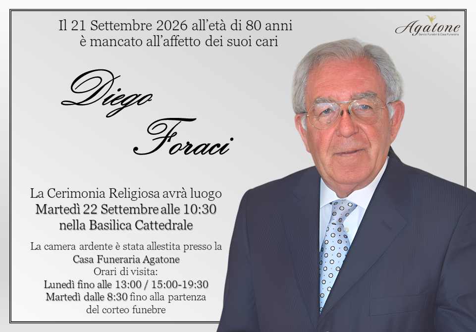 Necrologio Diego Foraci